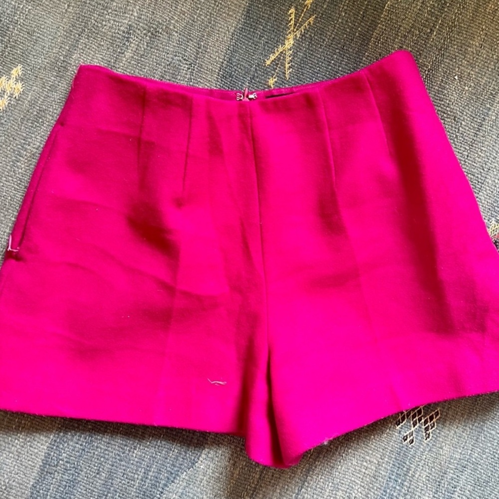 Kate Spade Saturday Pink High Waisted Wool Shorts Size 4